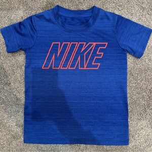 Nike Kids Royal Blue Tee with Orange Logo Like New